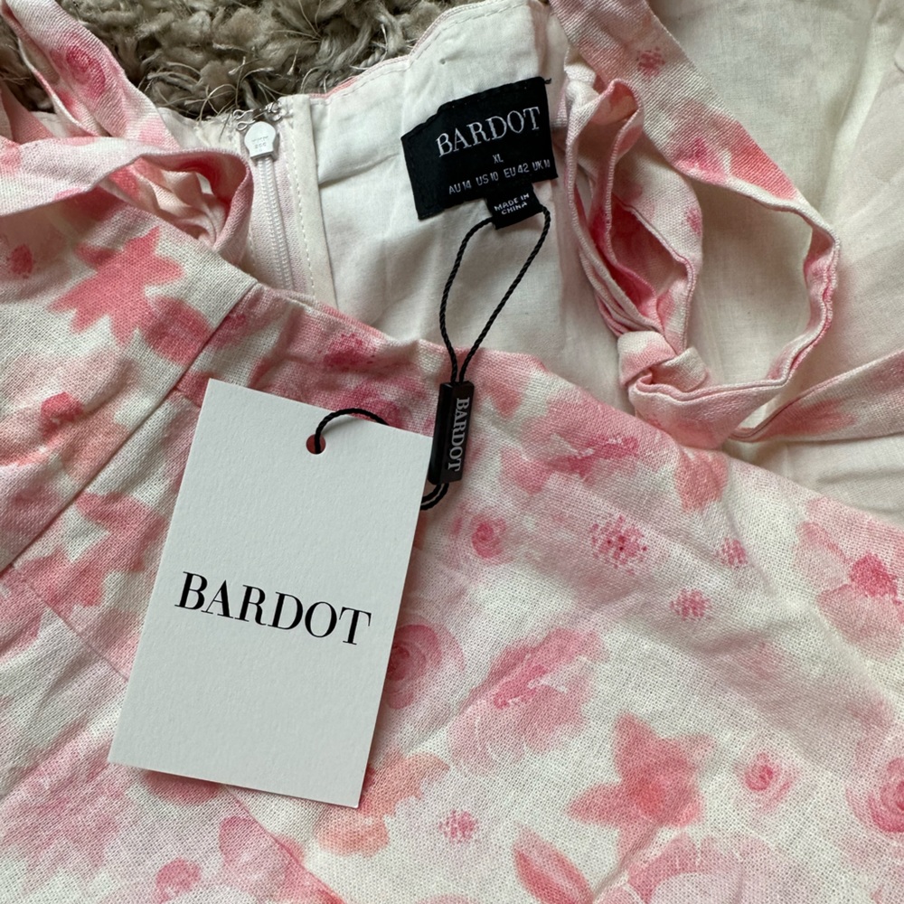 NWT Bardot Womens Laurie Linen Blend Floral Mini Dress 🔥SOLD OUT🔥 - Picture 6 of 7